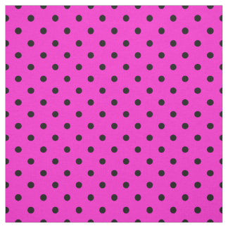 Tissu Motif de point tacheté de polka de noir lumineux