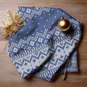 Tissu Motif de point tricoté 5 Bleu marine ID208