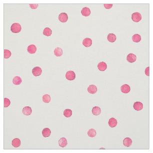 Tissu Motif de points blanc rose de confettis