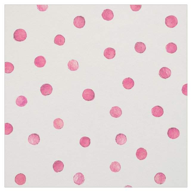 Tissu Motif de points blanc rose de confettis (Échantillon)