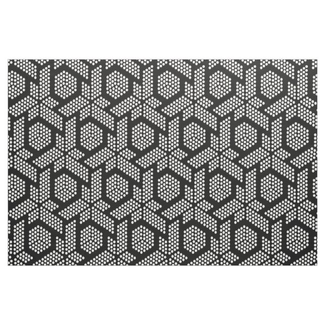 Tissu Motif de points blancs sur des formes géométriques (Fat Quarter)