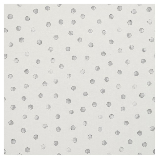 Tissu Motif de points de confettis de blanc gris (Échantillon)