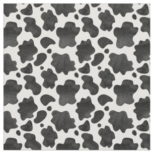 Tissu Motif de points de vache Poster de animal noir et
