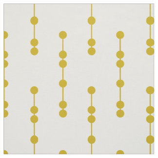 Tissu Motif de points géométrique jaune de moutarde