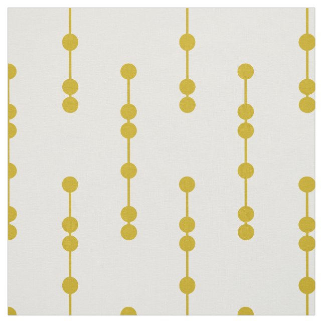 Tissu Motif de points géométrique jaune de moutarde (Échantillon)