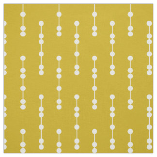 Tissu Motif de points géométrique jaune de moutarde