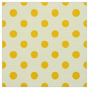 Tissu Motif de points jaunes sur fond jaune pâle