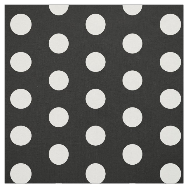 Tissu Motif de points noir et blanc (Échantillon)