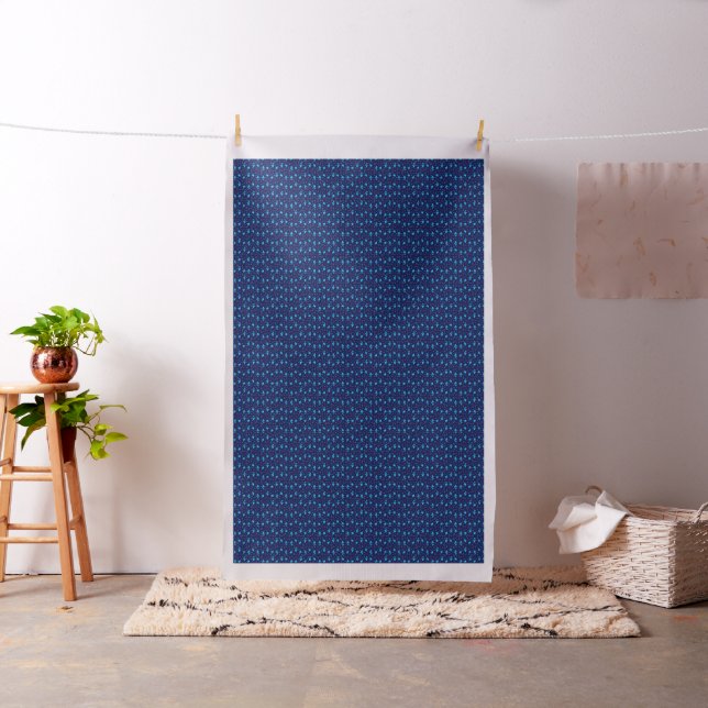 Tissu motif de poisson bleu (In Situ)