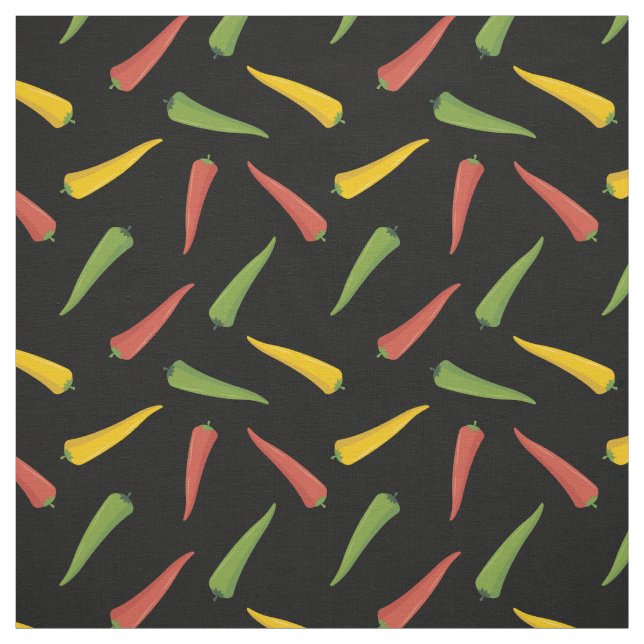 Tissu Motif de poivrons colorés (Échantillon)
