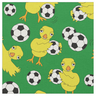 Tissu Motif de poussins de football