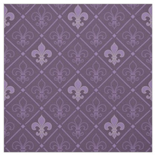 Tissu Motif de Purple Fleur de Lis Seamless