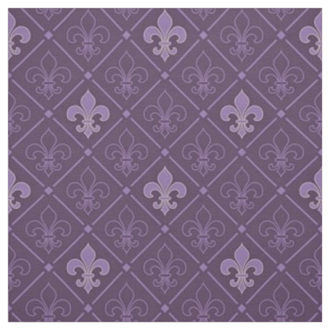 Tissu Motif de Purple Fleur de Lis Seamless (Échantillon)