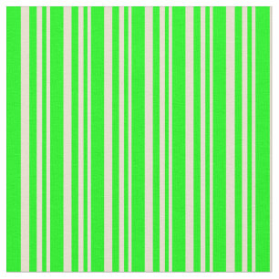 Tissu Motif de rayures beige et citron vert