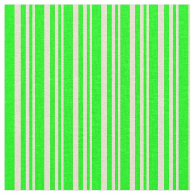 Tissu Motif de rayures beige et citron vert (Fermer)