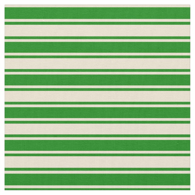 Tissu Motif de rayures beige et verte (Fermer)