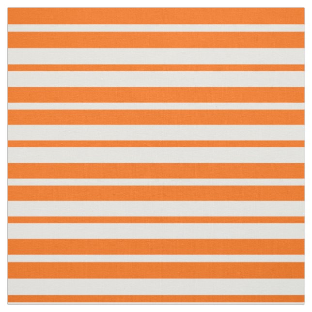 Tissu Motif de rayures blanches orange (Échantillon)