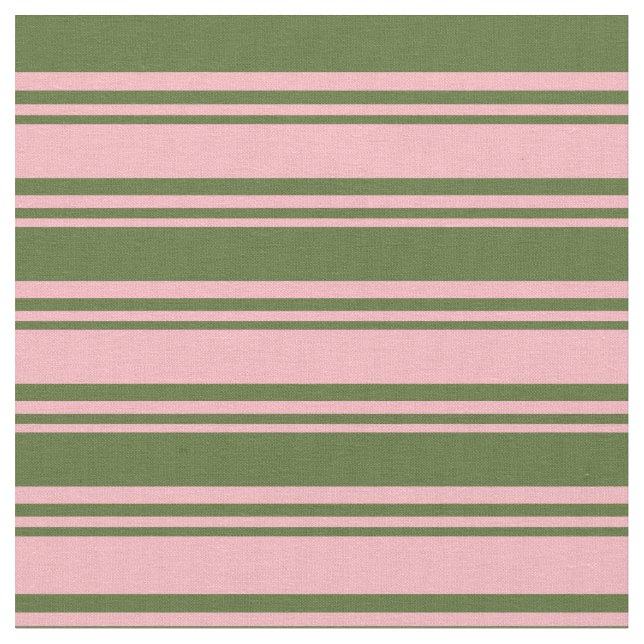 Tissu Motif de rayures vert rose clair et olive foncé (Fermer)