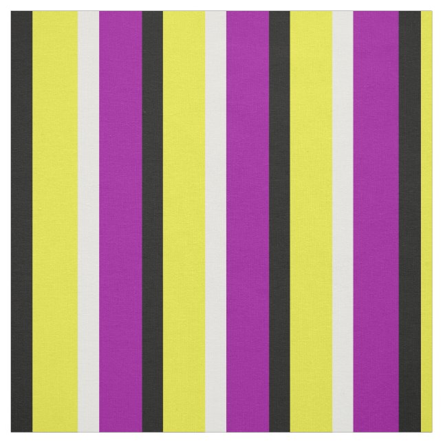 Tissu Motif de rayures violet jaune (Échantillon)