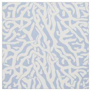 Tissu Motif de récif coralien de plage dans bleu et