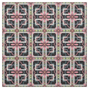 Tissu Motif de répétition de bloc floral rose