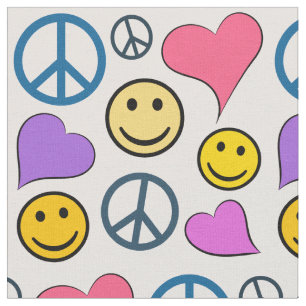 Tissu Motif de Rire d'amour pour la paix