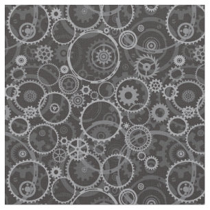 Tissu Motif de roues dentées