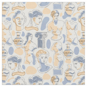 Tissu Motif de sculpture romaine grecque