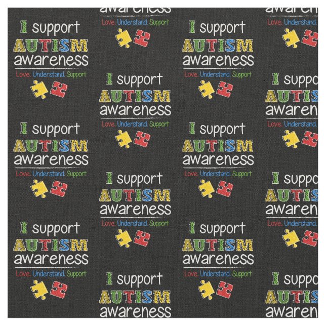 Tissu Motif de Sensibilisation sur l'autisme de support  (Fermer)