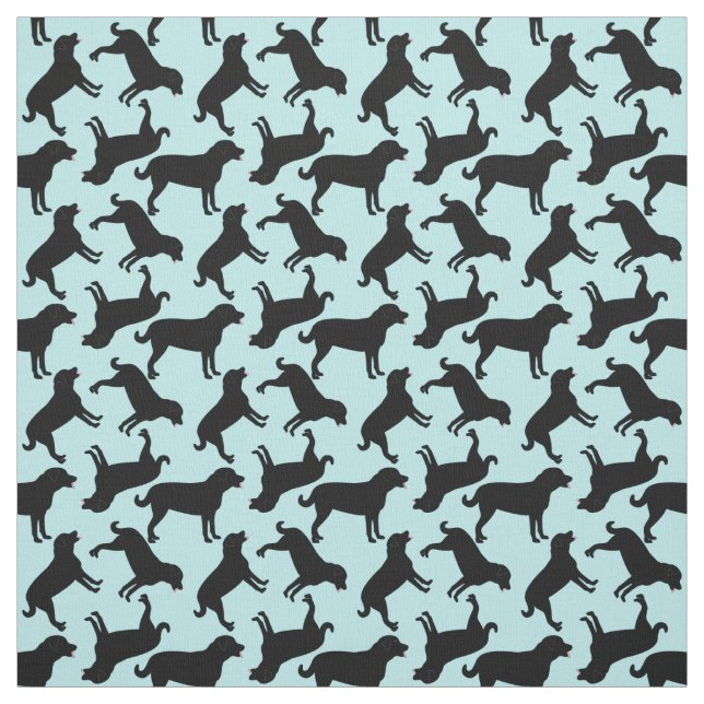 Tissu Motif de silhouette de chien du Black Lab  (Échantillon)