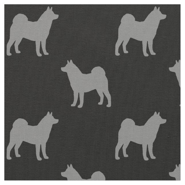 Tissu Motif de silhouettes d'Akita (Fermer)