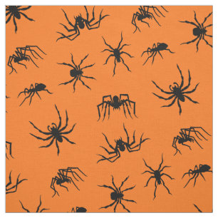 Tissu Motif de silhouettes d'araignée