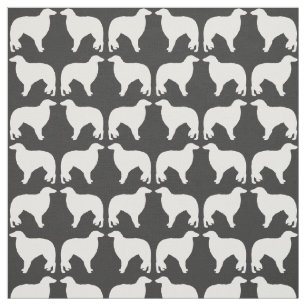 Tissu Motif de silhouettes de barzoï