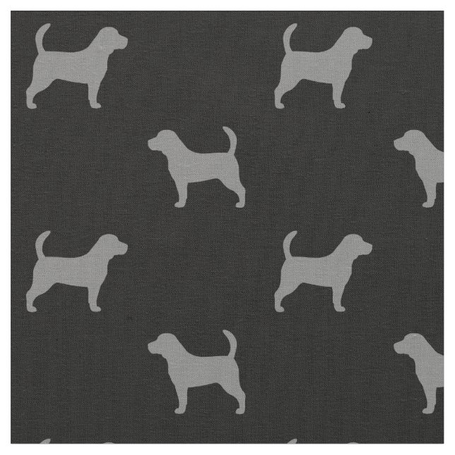 Tissu Motif de silhouettes de beagle (Fermer)