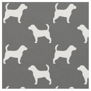 Tissu Motif de silhouettes de beagle
