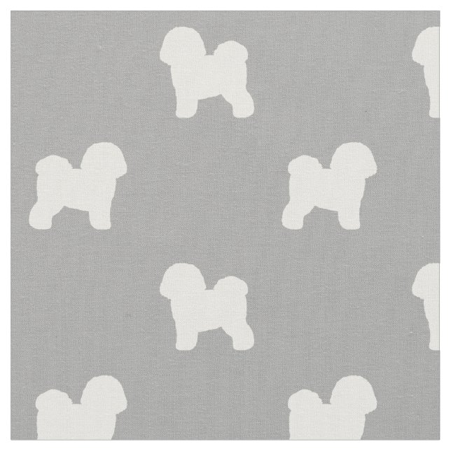 Tissu Motif de silhouettes de Bichon Frise (Fermer)