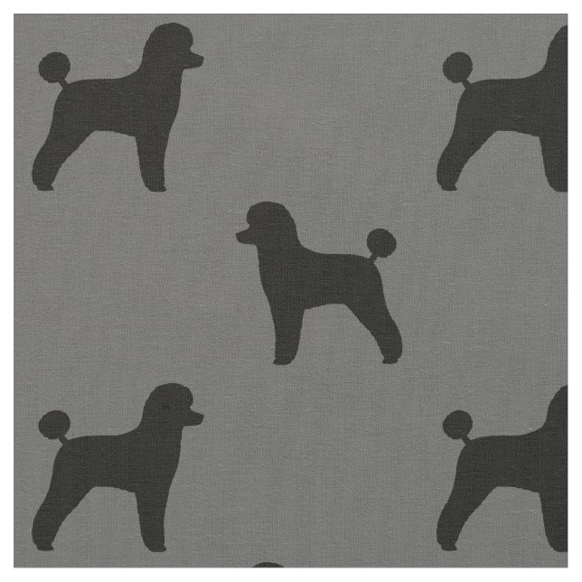 Tissu Motif de silhouettes de canicule de jouets noirs|  (Fermer)