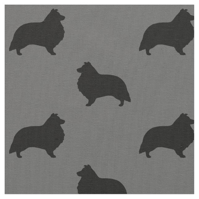 Tissu Motif de silhouettes de chien de berger de (Fermer)