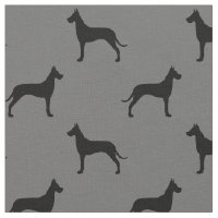 Motif de silhouettes de chien de great dane gris