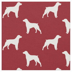 Tissu Motif de silhouettes de chien de la Bretagne
