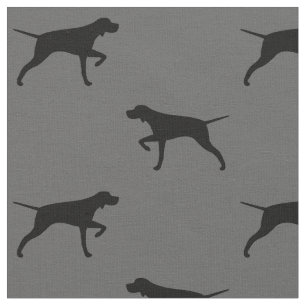 Tissu Motif de silhouettes de chien d'indicateur