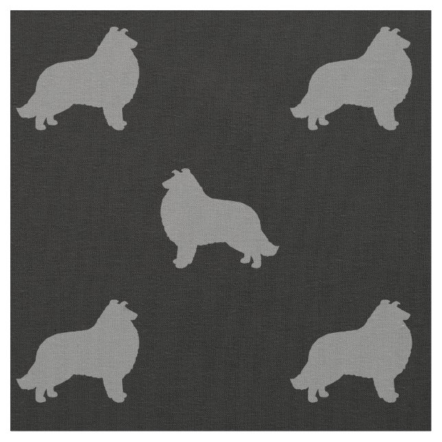 Tissu Motif de silhouettes de colley (Fermer)