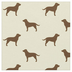 Tissu Motif de silhouettes de labrador retriever de