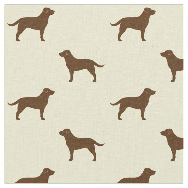 Tissu Motif de silhouettes de labrador retriever de (Fermer)