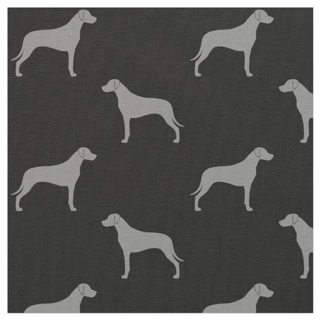 Tissu Motif de silhouettes de Rhodesian Ridgeback (Fermer)