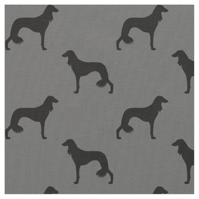 Tissu Motif de silhouettes de Saluki (Fermer)
