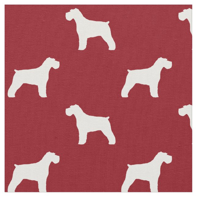 Tissu Motif de silhouettes de Schnauzer (Fermer)