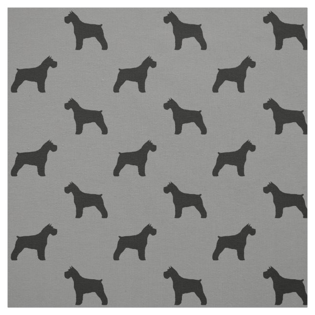Tissu Motif de silhouettes de Schnauzer (Échantillon)