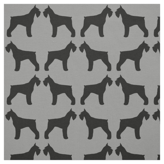 Tissu Motif de silhouettes de Schnauzer géant (Échantillon)