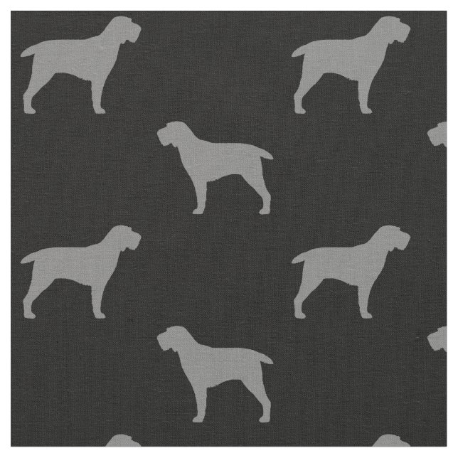 Tissu Motif de silhouettes de Spinone Italiano (Fermer)